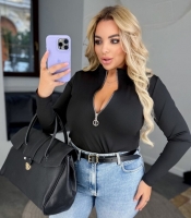 Лонгслив женский дайвинг с молнией осенний