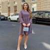 Платье женское из микровельвета с поясом длинным рукавом до колена осеннее  k-123425