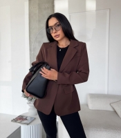 Пиджак женский классический костюмный с подкладкой и подплечниками осенний