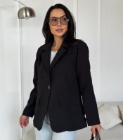 Пиджак женский классический костюмный с подкладкой и подплечниками осенний