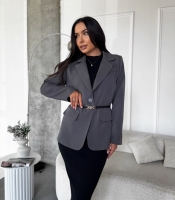 Пиджак женский классический костюмный с подкладкой и подплечниками осенний