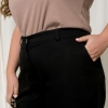 Джинсы женские slouchy чёрные джинс-коттон с резинкой на талии и карманами осенние  k-123998