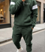 Костюм-двойка мужской спортивный из полар флиса с худи и брюками осенний