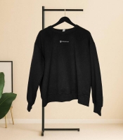 Худи женское из трикотажа пенье с велюровой утепленной основой свободного кроя с манжетами осеннее