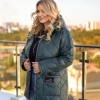 Куртка женская стеганая утепленная с капюшоном прямого кроя осенне-весенняя  k-124117