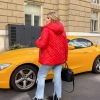 Куртка женская красная стеганая с капюшоном из плащевки лаке утепленная силикон на подкладке осенняя  k-124164