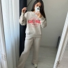 Спортивный костюм-двойка женский из турецкой трехнитки пенье на флисе со  k-124295