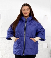 Жилет женский утепленный из плащевки Лаке с капюшоном и синтепоном осенне-зимний