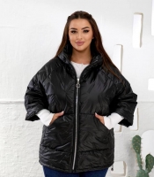 Жилет женский утепленный из плащевки Лаке с капюшоном и синтепоном 150 осенне-зимний