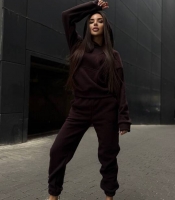 Спортивный костюм женский двойка из флиса полар теплый осенне-зимний