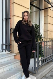 Спортивный костюм женский двойка из флиса полар с худи теплый осенне-зимний Спортивный костюм женский двойка из флиса полар с худи теплый осенне-зимний