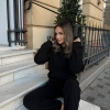 Спортивный костюм женский двойка из флиса полар с худи теплый осенне-зимний  k-124571