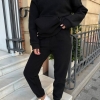 Спортивный костюм женский двойка из флиса полар с худи теплый осенне-зимний  k-124571
