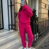 Спортивный костюм женский двойка из мягкого флиса полар с худи и брюками теплый осенне-зимний  k-124572
