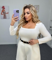 Лонгслив женский трикотажный премиум качества с квадратным вырезом осенне-зимний