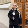 Рубашка женская микровельветовая на меху утеплённая свободного кроя с накладными карманами осенне-зимняя  k-124709