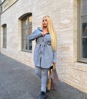 Костюм спортивный женский из трехнитки на флисе утеплённый с асимметричным кардиганом на молнии и брюками осенне-зимний