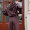 Спортивный костюм женский из двустороннего полар-флиса: кофта на молнии и брюки на резинке осенний зимний  k-124773
