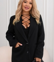 Пиджак женский из кашемира диагональ на подкладке с пуговицами осенний зимний