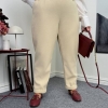Брюки женские baggy вельветовые на флисе утеплённые свободного кроя осенне-зимние  k-124921