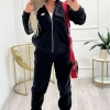 Женский спортивный костюм-двойка из Polar флиса с капюшоном и джоггерами на молнии осенний зимний  k-125086