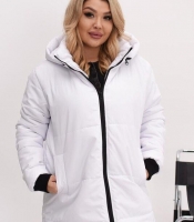 Куртка женская зимняя удлиненная из плащевки Эмми с силиконовым утеплителем 150 г и отстегивающимся капюшоном