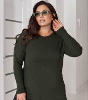 Туника женская вязаная из трикотажа Финляндия тёплая осенне-зимняя