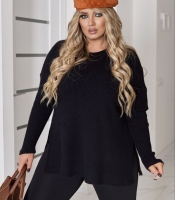 Туника женская вязаная из мягкой финской вязки с удлинённой спинкой осенне-зимняя