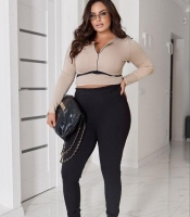 Лосины женские из дайвинга на флисе с высокой посадкой и утеплённым внутренним слоем осенне-зимние