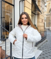 Куртка женская стёганая из плащёвки лаке с силиконовым утеплителем средней длины осенне-зимняя