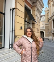 Куртка женская стёганая из плащёвки лаке с силиконовым утеплителем средней длины осенне-зимняя