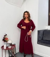 Женский костюм-двойка из креп-дайвинга платье с болеро осенне-зимний