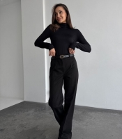 Брюки женские трикотажные шерстяные классические клёш осенне-зимние