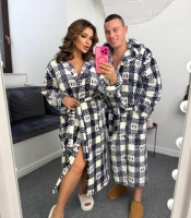 Халат унисекс домашний из махры с капюшоном и поясом осенне-зимний