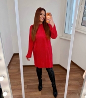 Платье-плиссе женское прямого кроя из эластичной ткани с гофрированной текстурой осеннее зимнее