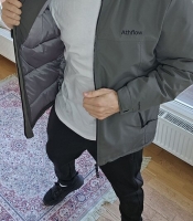 Куртка мужская зимняя из ткани Канада с капюшоном на молнии утеплённая водо- и ветрозащитная