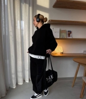 Спортивный костюм женский зимний оверсайз из турецкой трёхнитки пенье на флисе утеплённый двойка