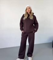 Спортивный костюм женский трёхнитка на флисе утеплённый повседневный осенний зимний