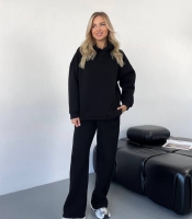 Спортивный костюм женский трёхнитка на флисе утеплённый повседневный осенний зимний