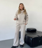 Спортивный костюм женский трёхнитка на флисе утеплённый повседневный осенний зимний