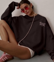 Свитшот женский трёхнитка утеплённый оверсайз повседневный осенний зимний