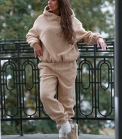 Костюм Теди женский флисовый утеплённый оверсайз мягкий осенний зимний