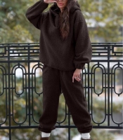 Костюм Теди женский флисовый утеплённый оверсайз мягкий осенний зимний