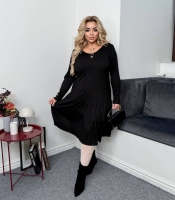 Платье женское трикотажное фасон трапеция утеплённое повседневное осеннее зимнее