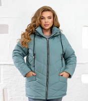Куртка женская плащевка утеплённая синтепон 250 с капюшоном повседневная осеняя зимняя