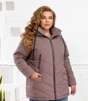 Куртка женская плащевка утеплённая синтепон 250 с капюшоном повседневная осеняя зимняя