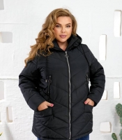 Куртка женская плащевка утеплённая синтепон 250 с капюшоном повседневная осеняя зимняя