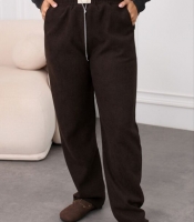 Брюки женские вельвет прямые утеплённые с карманами повседневные осенние зимние