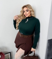 Лонгслив женский из теплой эластичной ткани пума осенний зимний