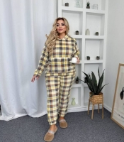 Пижама женская махровая теплая штаны и кофта осенняя зимняя